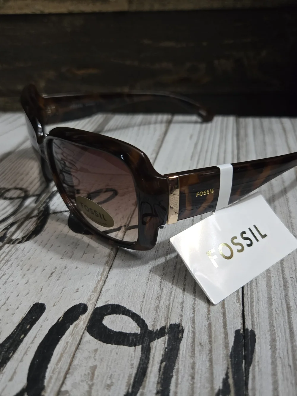 Fossil Women’s Brown Gradient Oversized Sunglasses